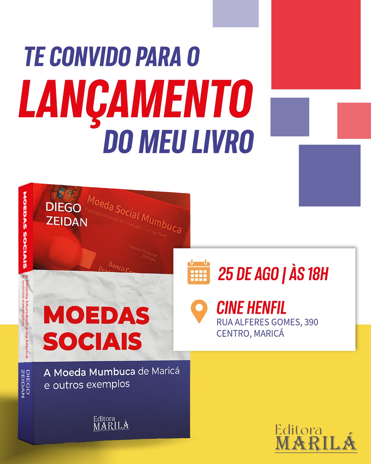 Livro: A Moeda Mumbuca de Maricá, autor: Diego Zeidan