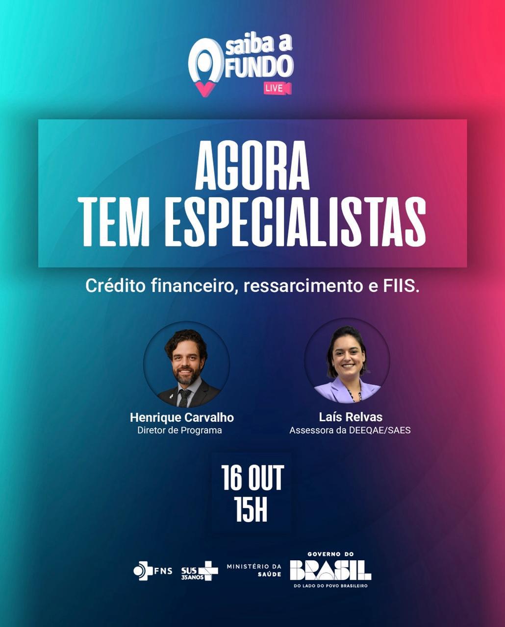 Saiba a Fundo Live | Programa Agora Tem Especialistas